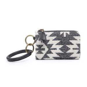 NWT - LIV AZTEC BANGLE WRISTLET/WALLET- BLACK / WHITE